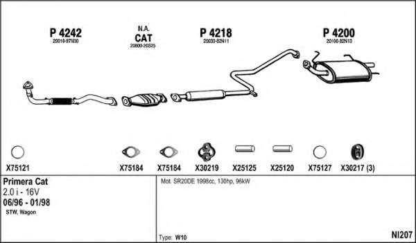 FENNO NI207 Exhaust System